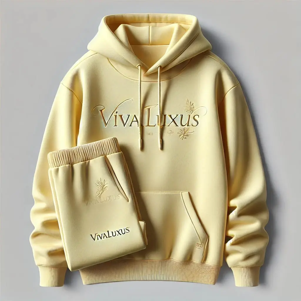 cream hoddie and sweatpants